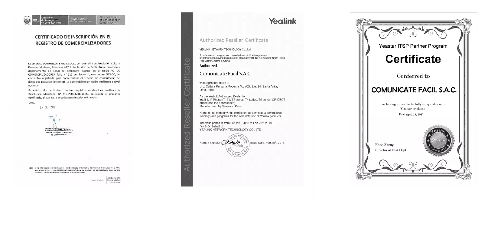 certificados