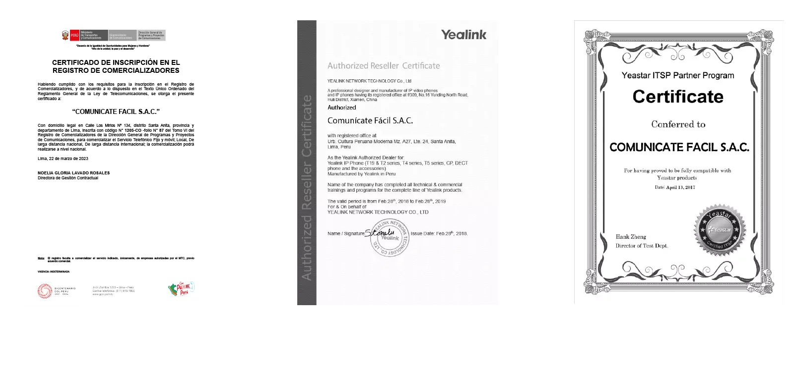 certificados